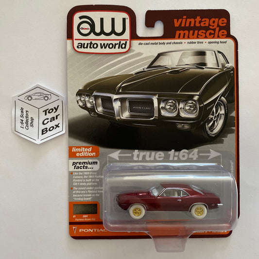 2023 AUTO WORLD - 1969 Pontiac Firebird (Ultra Red Chase - Release 2A) M15