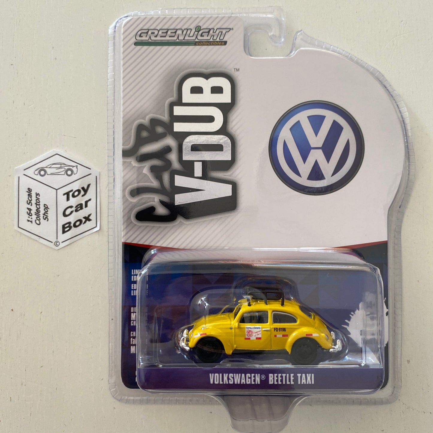 GREENLIGHT - Volkswagen VW Beetle Taxi (Yellow - 1:64 Club V-Dub Series 16) I95