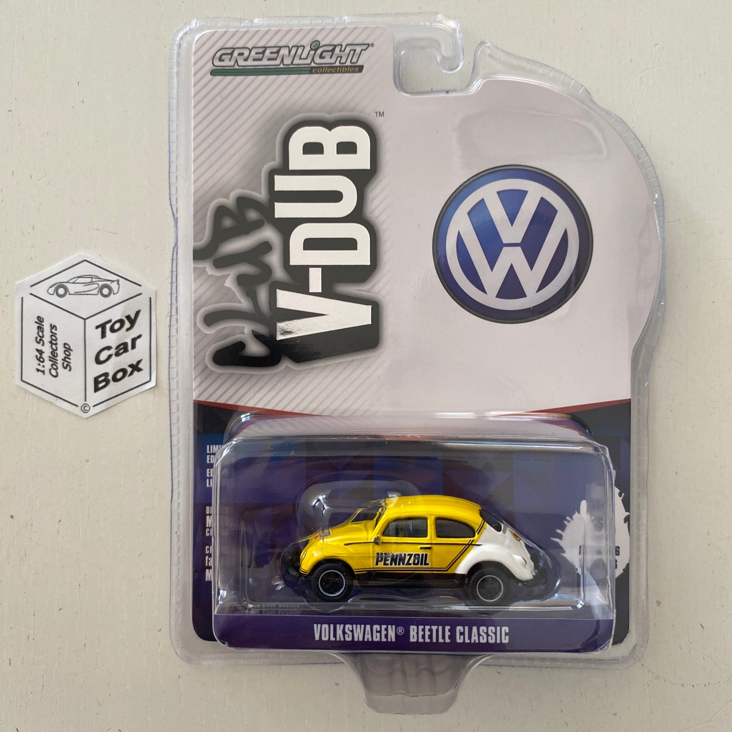 GREENLIGHT - Volkswagen VW Beetle Classic (Yellow - 1:64 Club V-Dub Series 16) I95