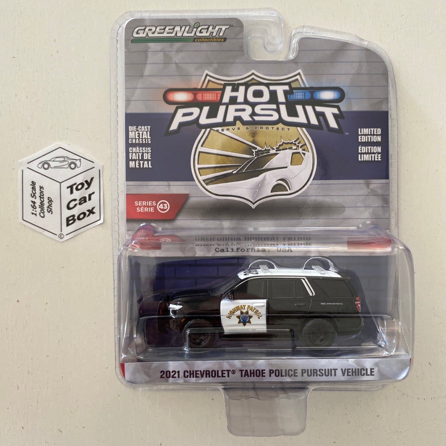 GREENLIGHT - 2021 Chevy Tahoe Police (California - 1:64 Hot Pursuit Series 43) J95