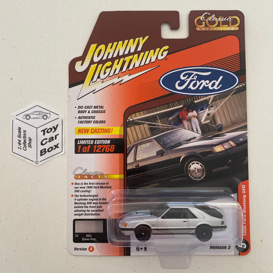 2022 JOHNNY LIGHTNING - 1986 Ford Mustang SVO (Silver - Release 2B) M15