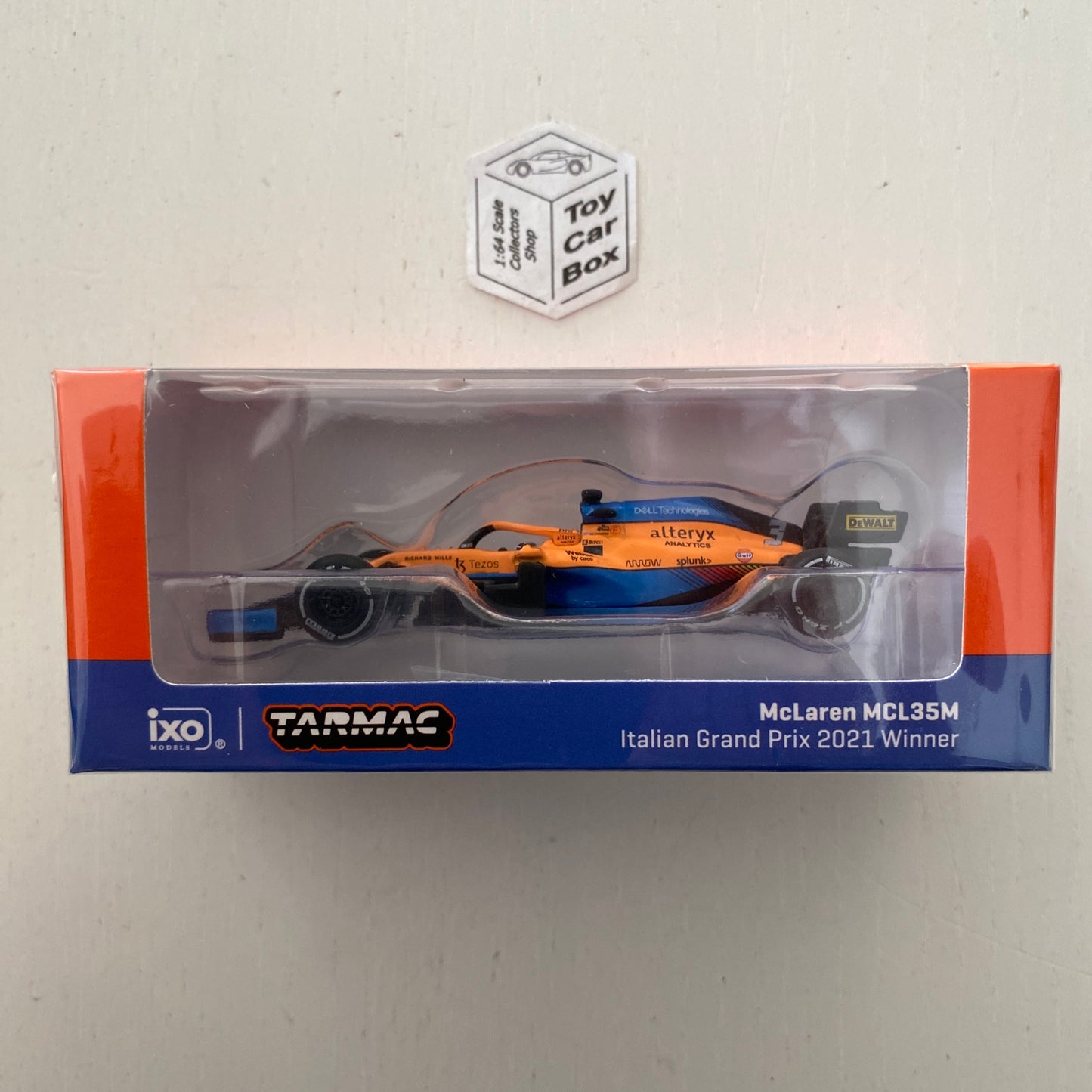 TARMAC - McLaren F1 MCL35M (1/64 Scale - Daniel Ricciardo - 2021 Italian Grand Prix Winner) S75