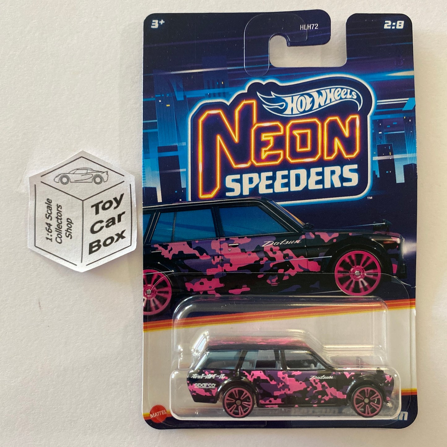 2024 HOT WHEELS Neon Speeders - Datsun 510 Wagon (Black #2 - HLH72-956B) C85