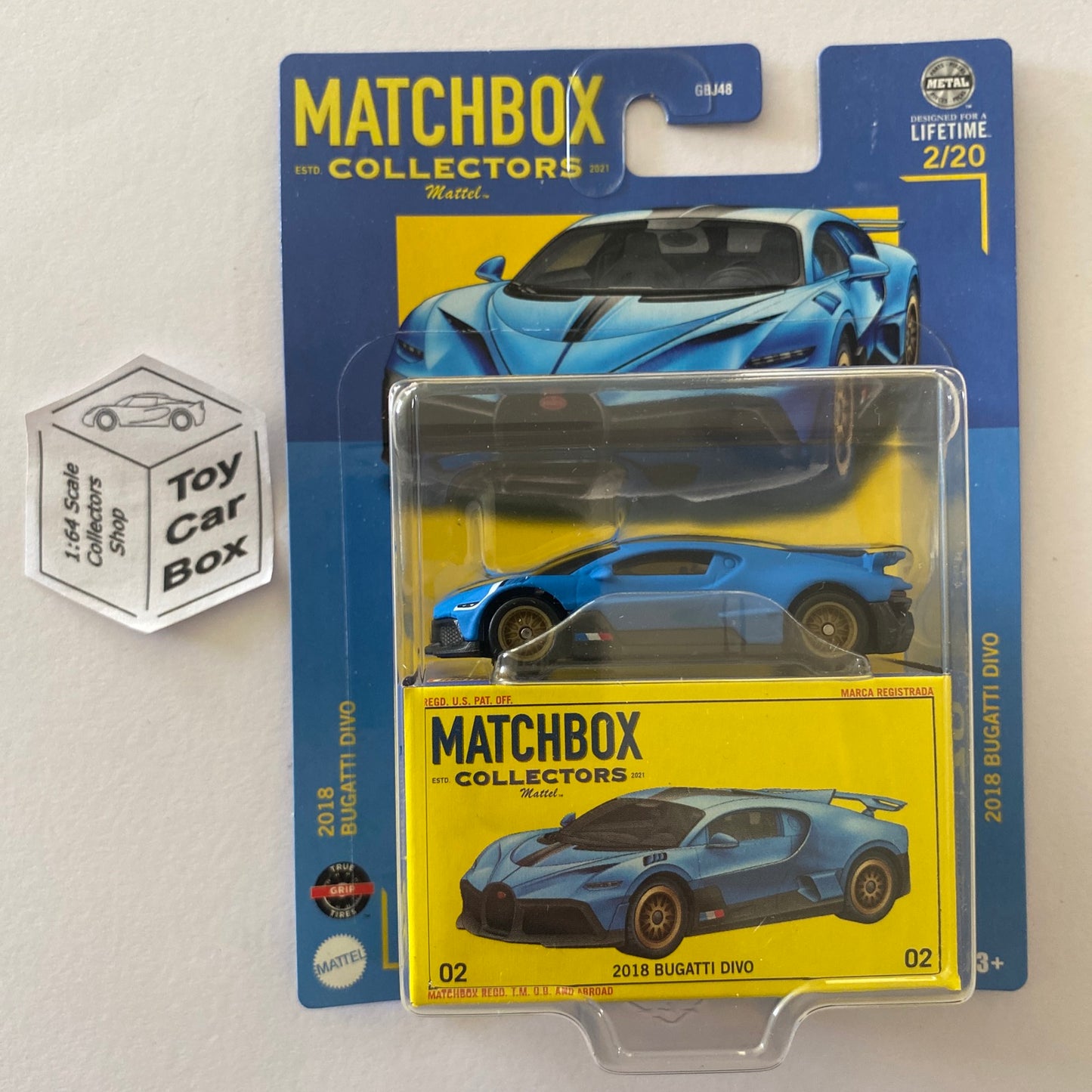 2024 MATCHBOX Collectors #2 - 2018 Bugatti Divo (Premium - Blue) H35