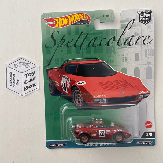 2023 HOT WHEELS Car Culture - Lancia Stratos (Red #2 Spettacolare) G39