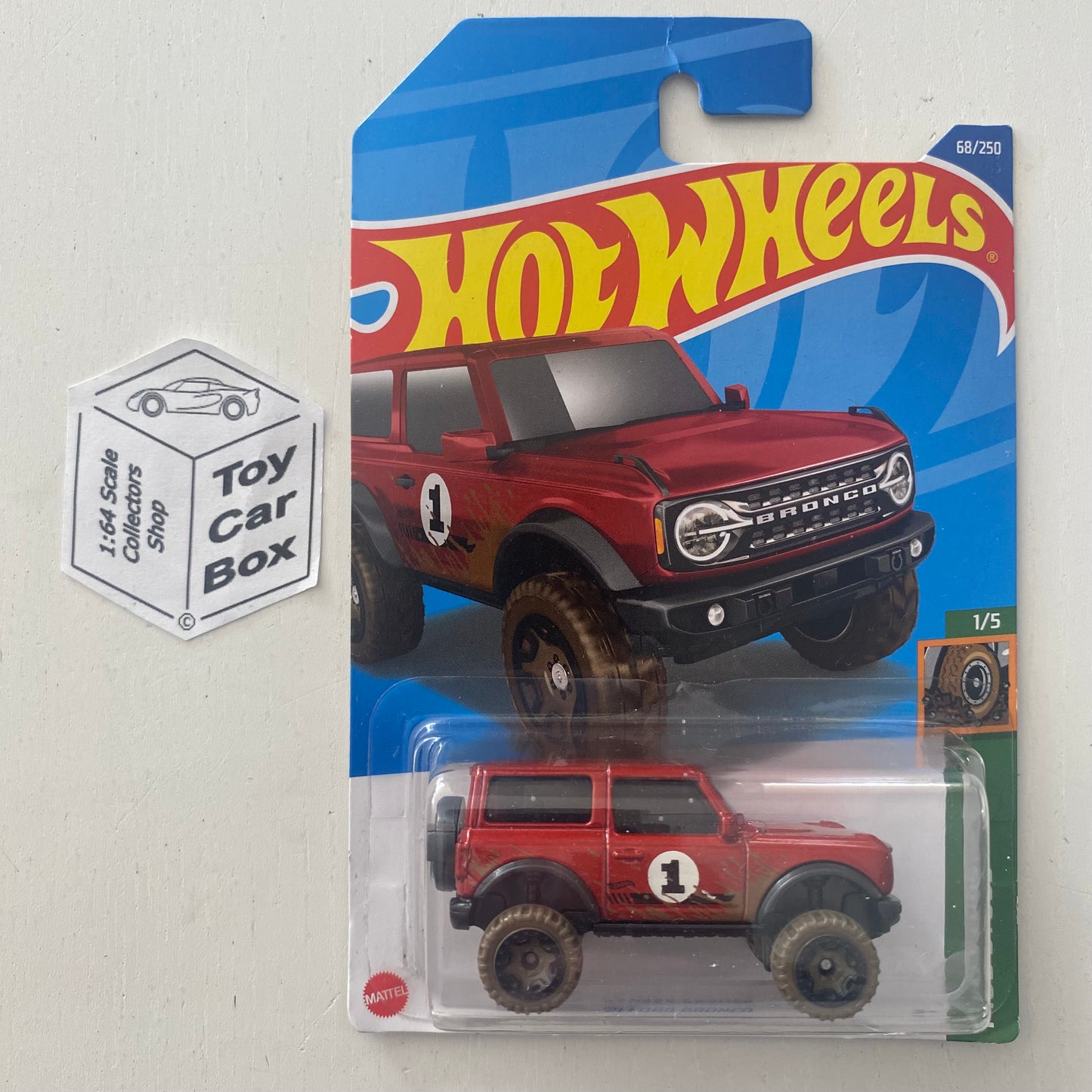 2022 HOT WHEELS #68 - ‘21 Ford Bronco (Red Recolour #1 Mud Studs) B00