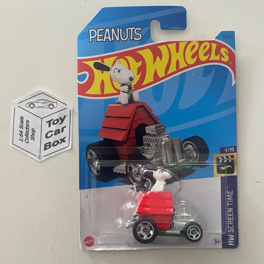 2023 HOT WHEELS #78 - Snoopy (Peanuts - Red #4 HW Screen Time - Long Card) B00