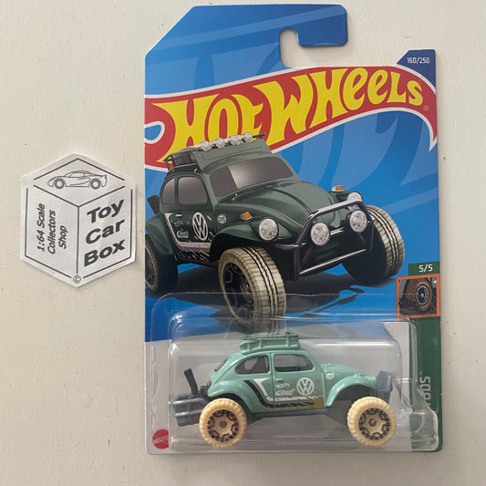 2022 HOT WHEELS #160- Volkswagen Baja Bug Beetle (#5 Mud Studs - Long Card) B00