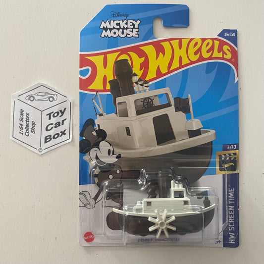 2022 HOT WHEELS #35 - Disney Steamboat (#3 HW Screen Time - Long Card) B00