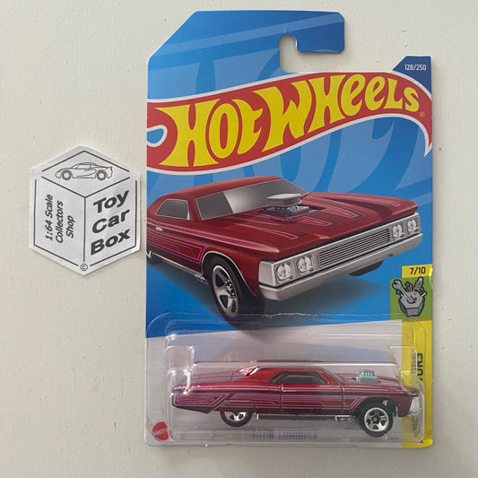 2022 HOT WHEELS #128 - Layin Lowrider (Red #7 Experimotors - Long Card) B00