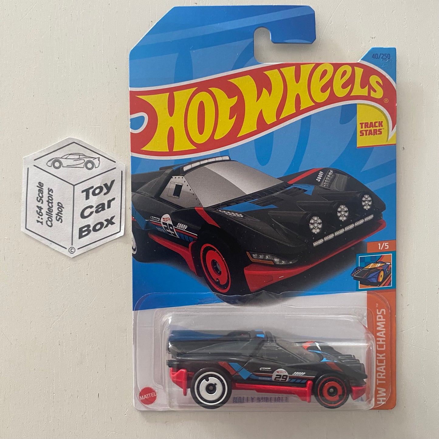 2023 HOT WHEELS #40 - Rally Speciale (Black #1 Track Changes - Long Card) B00