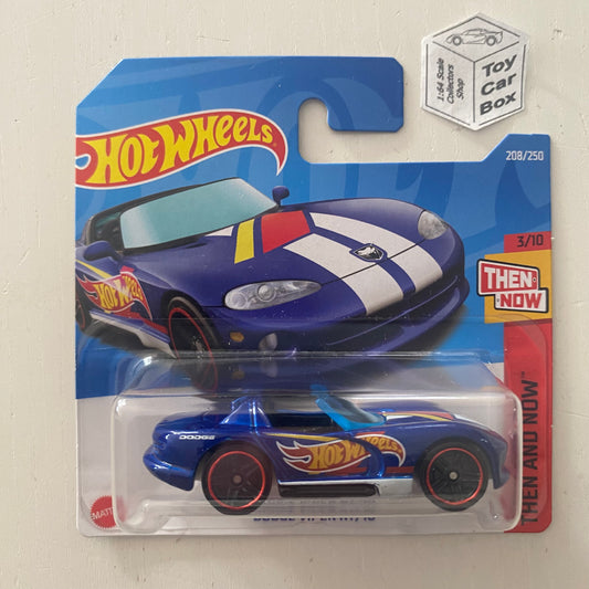 2022 HOT WHEELS #208 - Dodge Viper RT10 (Blue #3 Then & Now - Short Card) C00