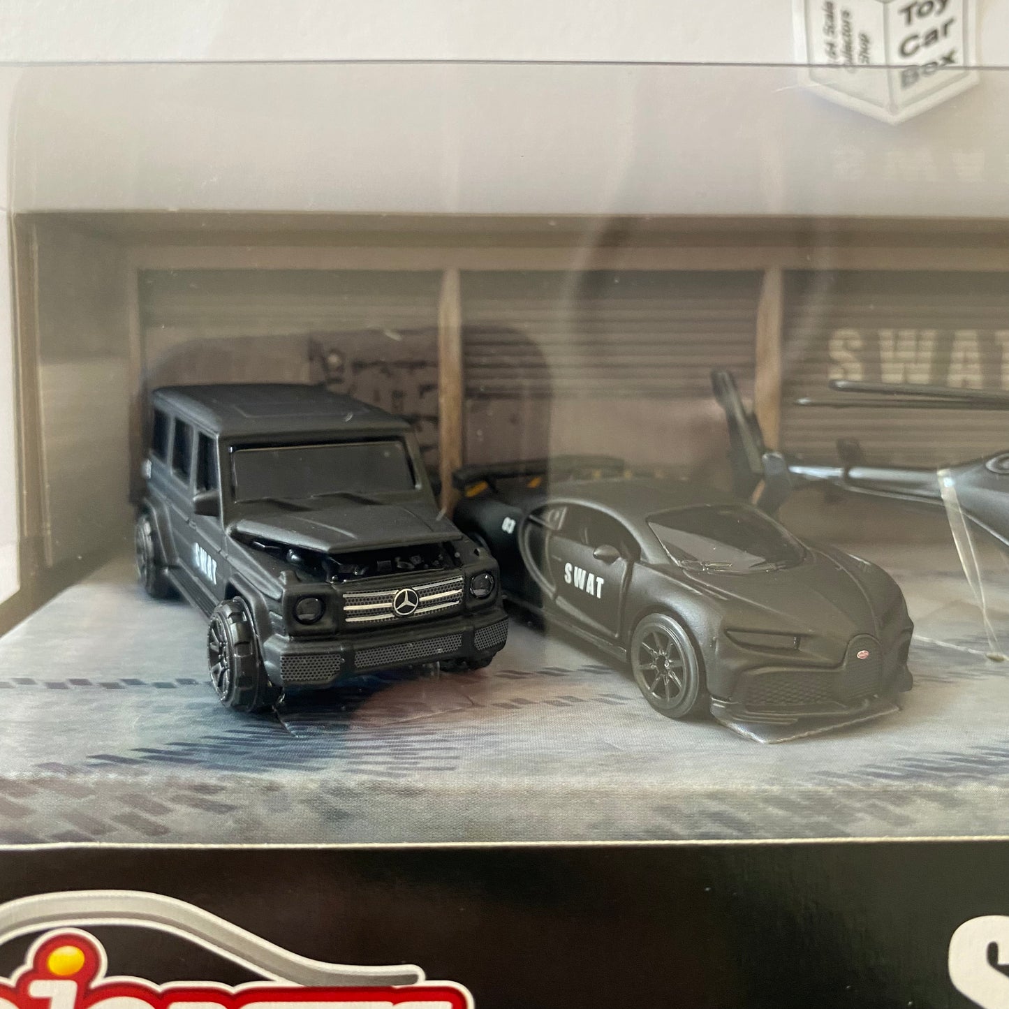 MAJORETTE SWAT Gift Set (Merc G500, F150 Raptor, Bugatti Chiron & Mack) BC09