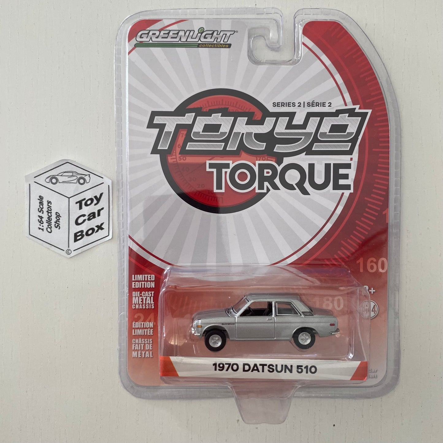 GREENLIGHT - 1970 Datsun 510 (Silver - 1:64 Tokyo Torque Series 2) E91