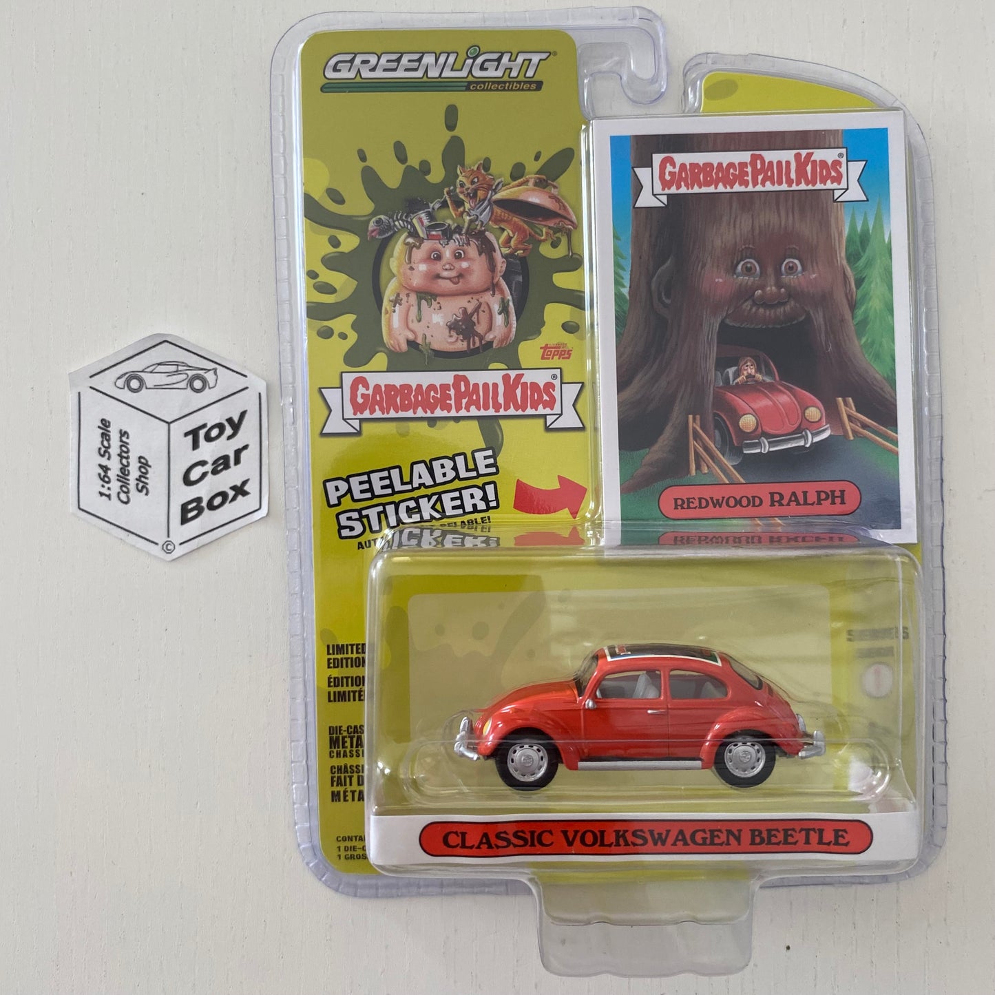 GREENLIGHT - Classic VW Volkswagen Beetle (Red - Garbage Pail Kids Series 1) E91
