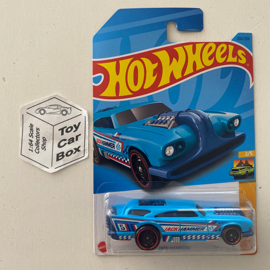 2023 HOT WHEELS #200 - Jack Hammer (Blue #2 HW Wagons - Long Card) B92