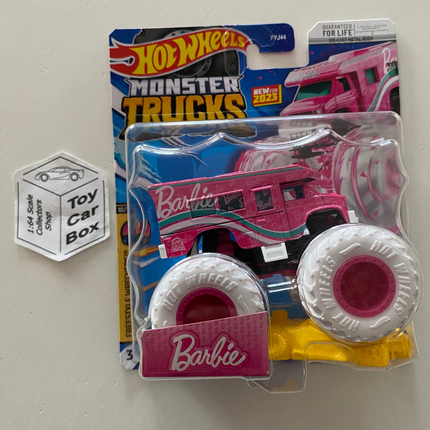 2023 HOT WHEELS Monster Trucks - Barbie RV (Pink #10 Freestyle Wreckers) E85