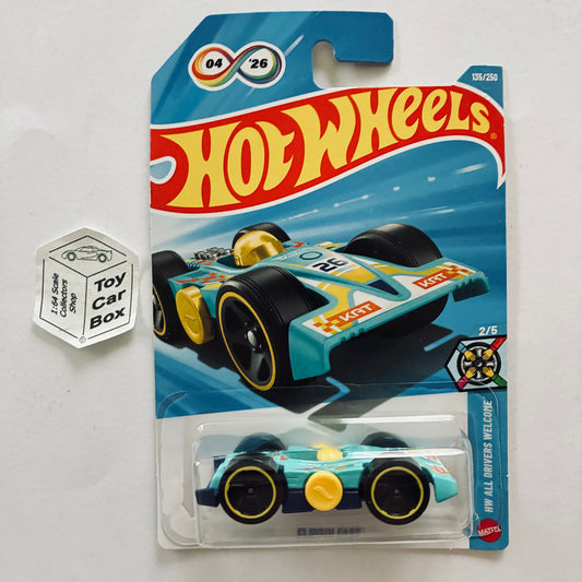 2026 HOT WHEELS #135 - Flippin Fast (#2 HW All Drivers Welcome- Long Card) B64