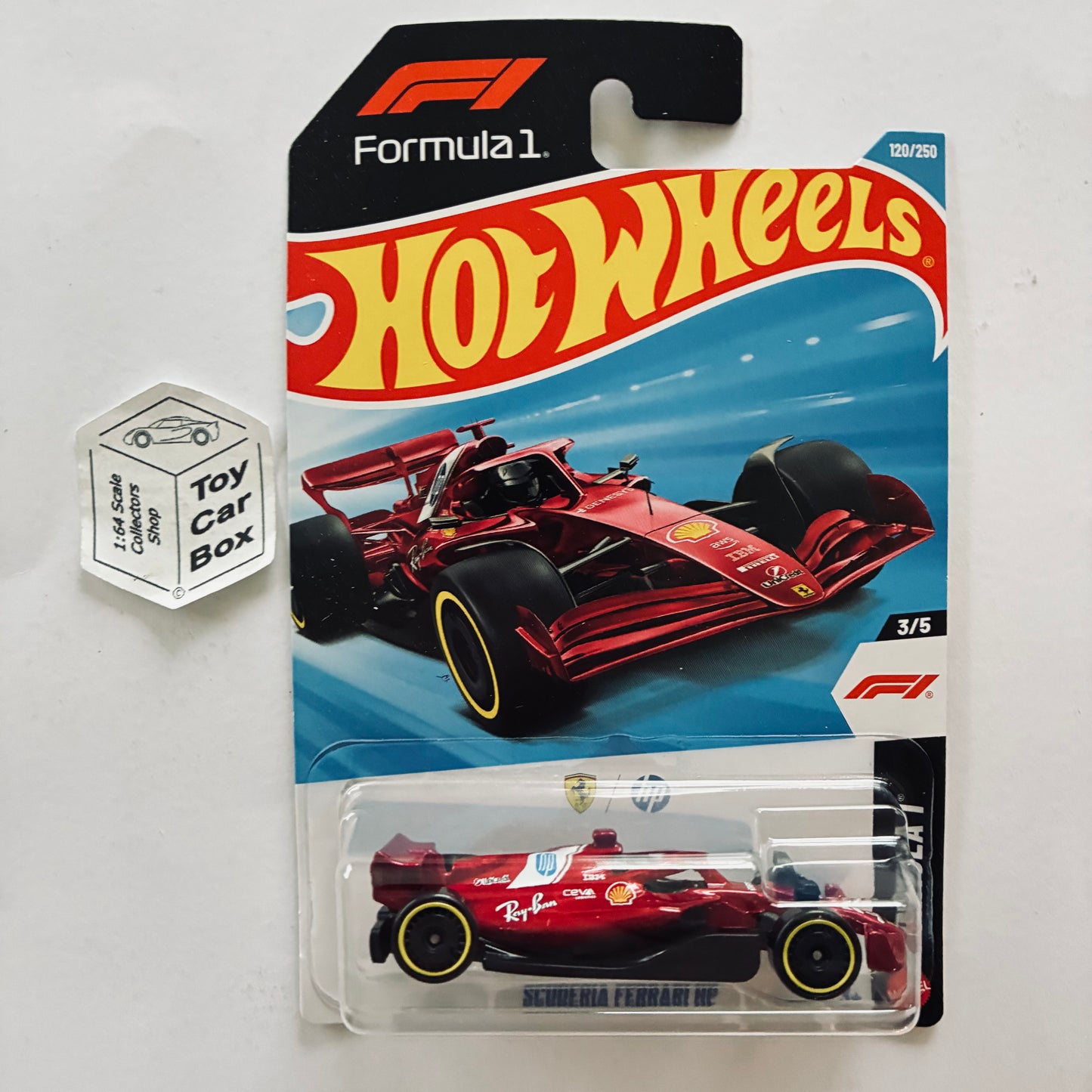 2026 HOT WHEELS #120 - Scuderia Ferrari HP F1 Car (#3 Formula 1 - Long Card) B64