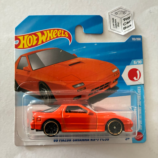 2026 HOT WHEELS #112 - '89 Mazda Savanna RX-7 (Orange #5 J-Imports - Short Card) C75