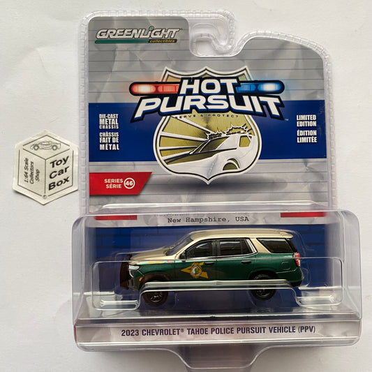 GREENLIGHT - 2023 Chevy Tahoe PPV (New Hampshire Police - Hot Pursuit S46) J45g