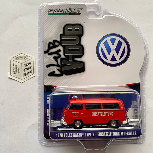 GREENLIGHT - 1978 Volkswagen Type 2 (Feuerwehr - Club V-Dub Series 19) J45g