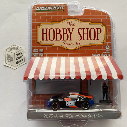 GREENLIGHT - 2020 Nissan 370Z (‘NOS’ Black - Hobby Shop Series 16) J45g