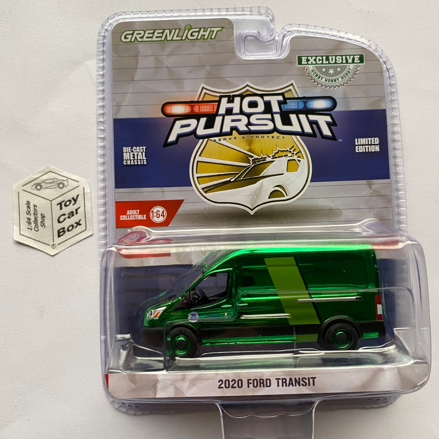 GREENLIGHT - 2020 Ford Transit (CHASE -US Customs & Border Hobby Exclusive) J45g