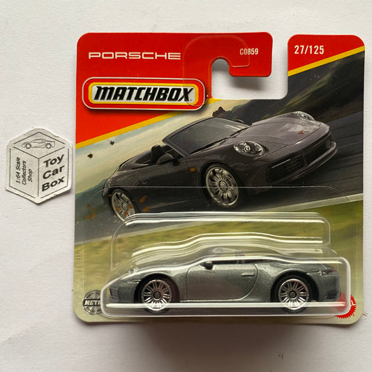 2025 MATCHBOX #27 - Porsche 911 Carrera Cabriolet (Grey - Short Card) B21g
