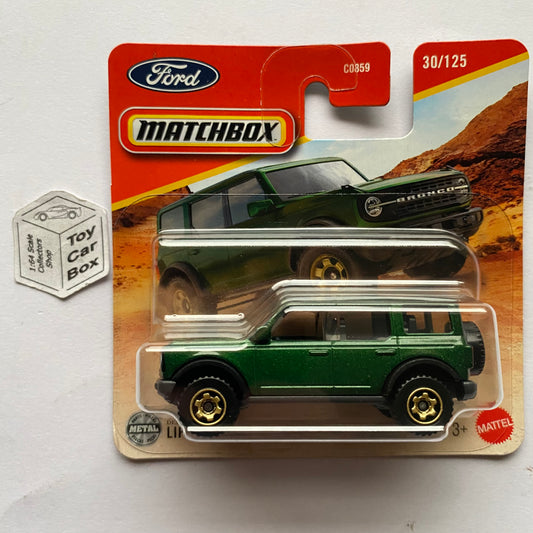 2025 MATCHBOX #30 - 2021 Ford Bronco (Green - Short Card) B21g