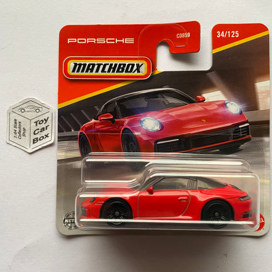 2025 MATCHBOX #34 - Porsche 911 Targa (Red - Short Card) B21g