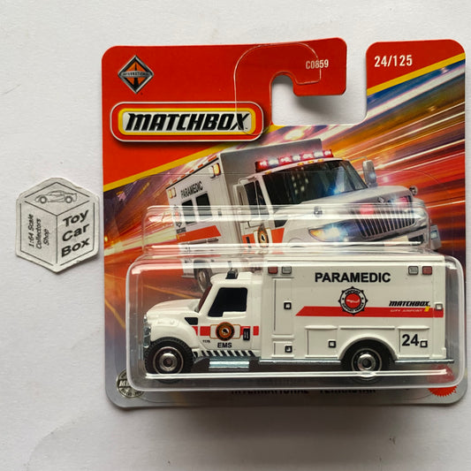 2025 MATCHBOX #24 - International Terrastar (White Paramedic - Short Card) B21g