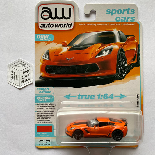 2024 AUTO WORLD - 2019 Chevy Corvette Z06 (Sebring Orange - Release 2A) K17g