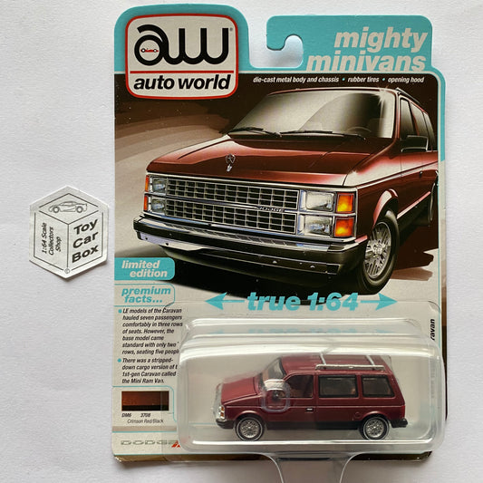 2024 AUTO WORLD - 1985 Dodge Caravan (Crimson Red/Black - Release 2B) K17g