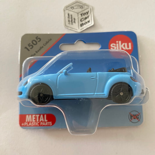 SIKU #1505 - Volkswagen VW Beetle (A5) Convertible (Blue - 3” Scale Model) D79