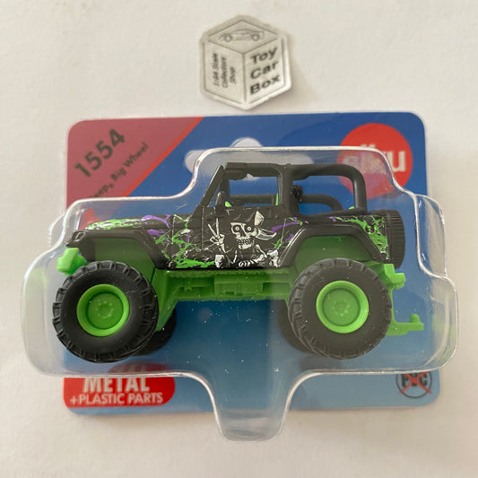 SIKU #1554 - Jeep Wrangler Big Wheel Monster Truck (Black - 3” Scale Model) E86