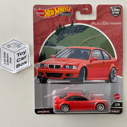2022 HOT WHEELS Car Culture - BMW M3 E46 (Red #2 Autostrasse) H47g