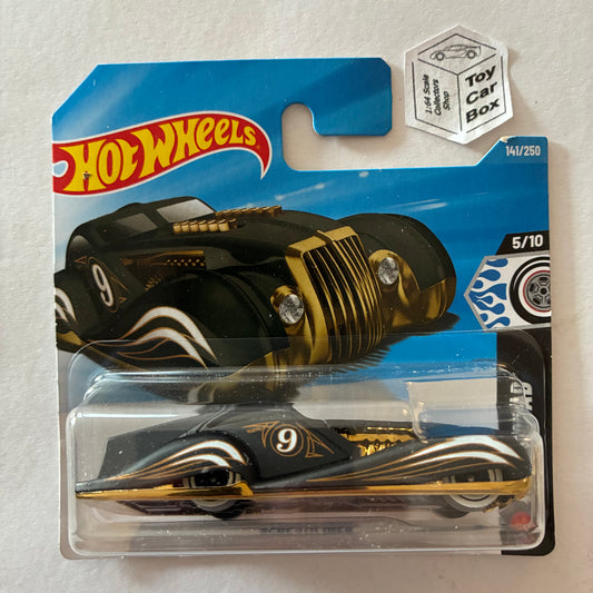 2026 HOT WHEELS #141 - Screamliner (Black #5 Rod Squad - Short Card) B46g