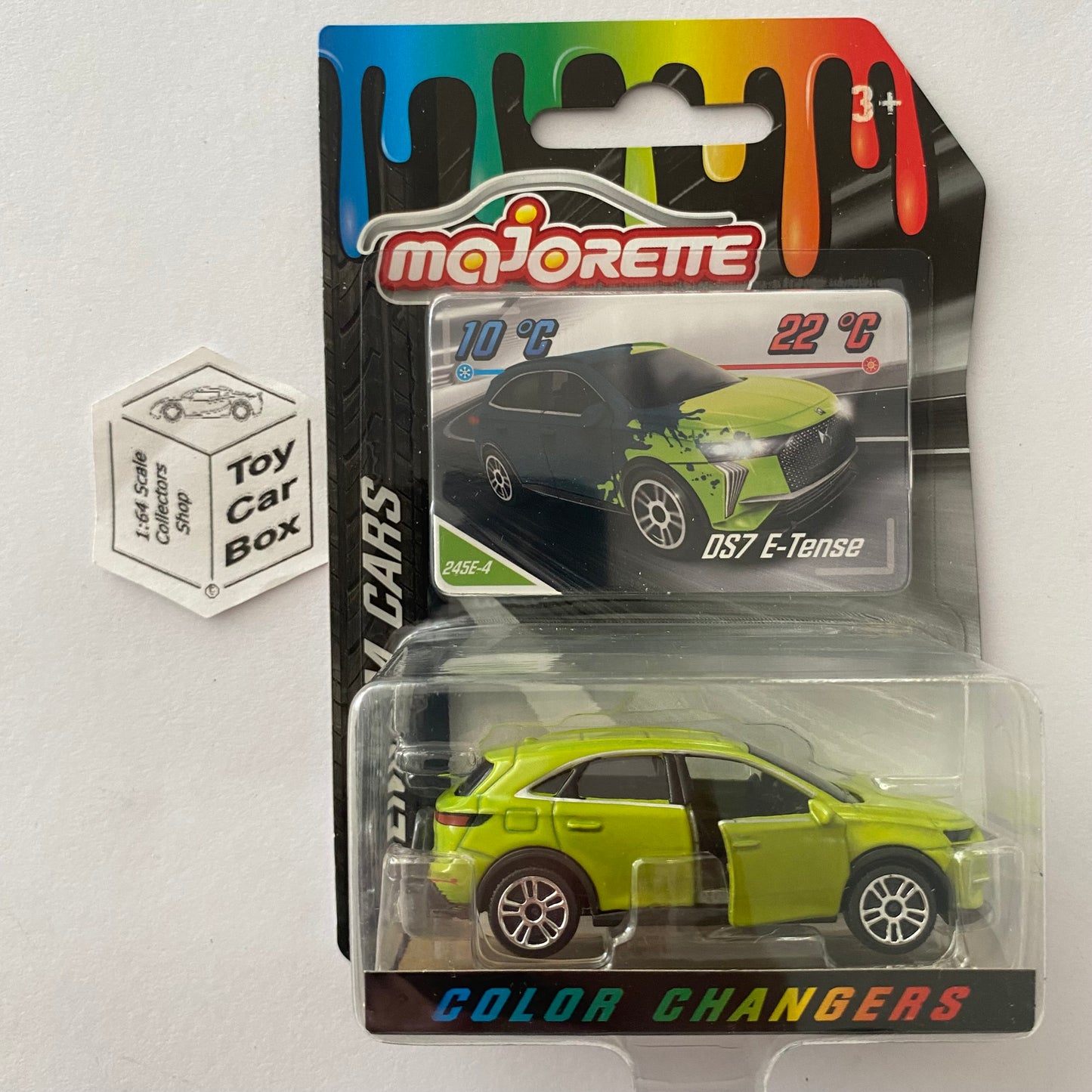 MAJORETTE DS Automobiles DS7 E-Tense (Colour Changers - 1/64* Scale - Green) E49