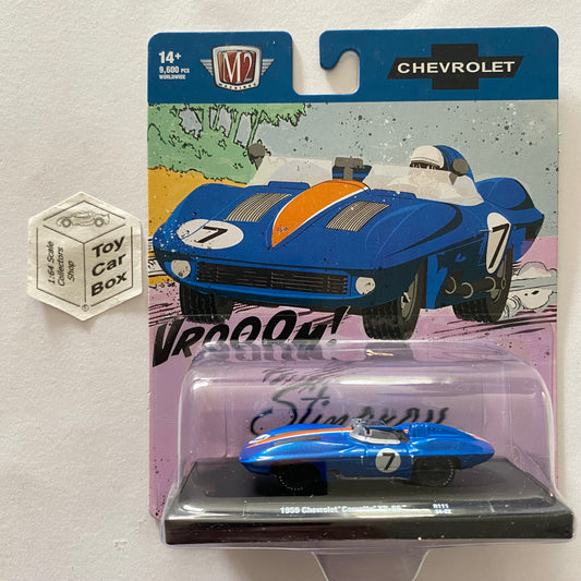 M2 MACHINES - 1959 Chevy Corvette XP-86 (Blue - Auto-Drivers R111 - 1:64) L92g