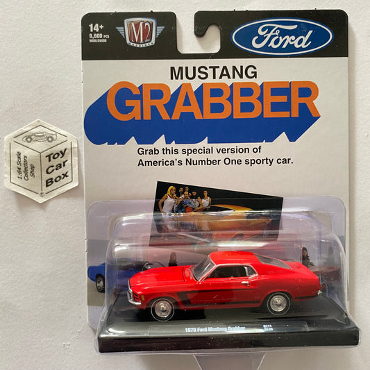 M2 MACHINES - 1970 Ford Mustang Grabber (Red - Auto-Drivers R111 - 1:64) L92g
