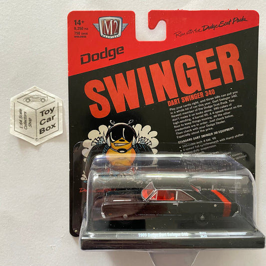 M2 MACHINES - 1969 Dodge Dart Swinger (Black - Auto-Drivers R111 - 1:64) L92g