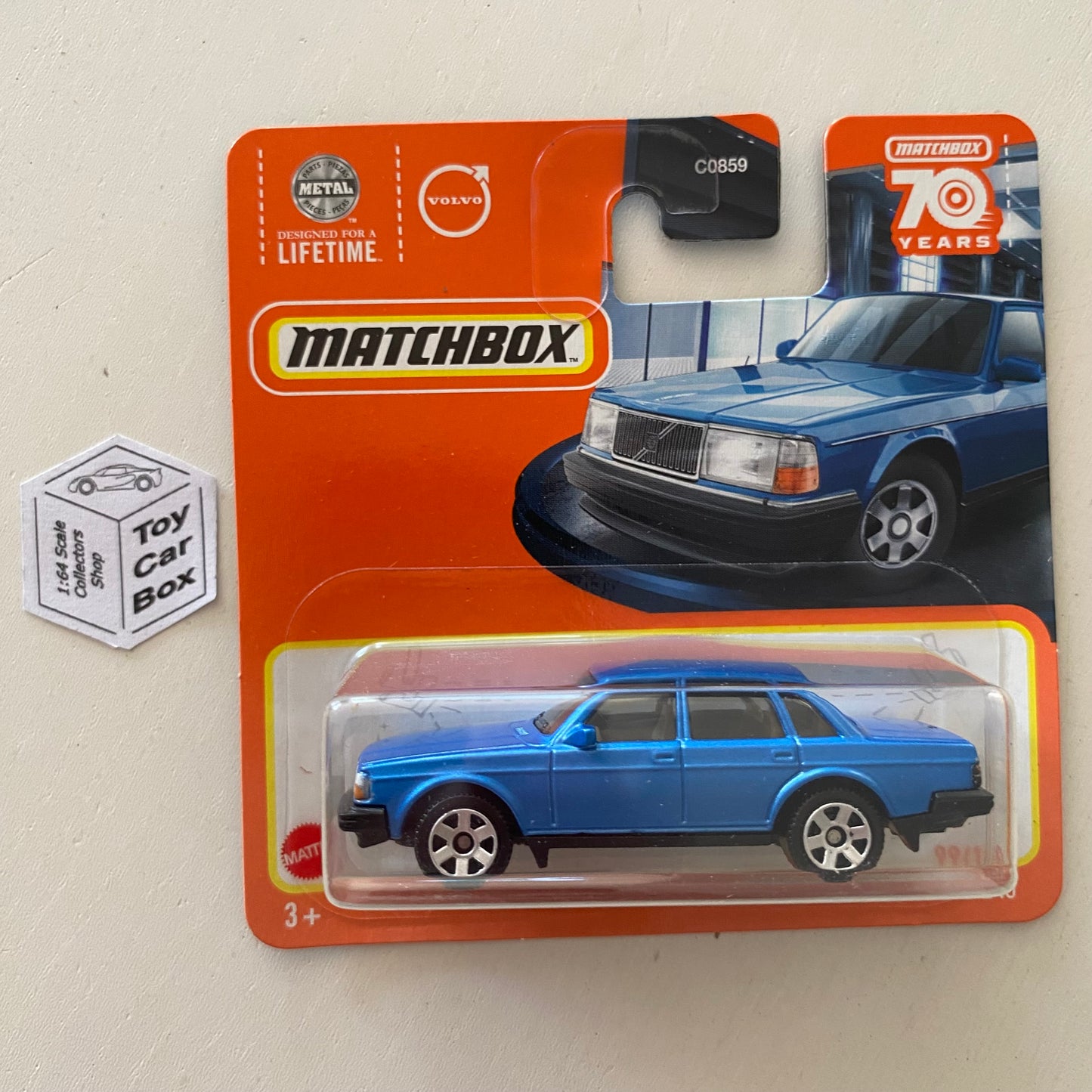 2023 MATCHBOX #99 - 1986 Volvo 240 (Blue - Short Card) B64