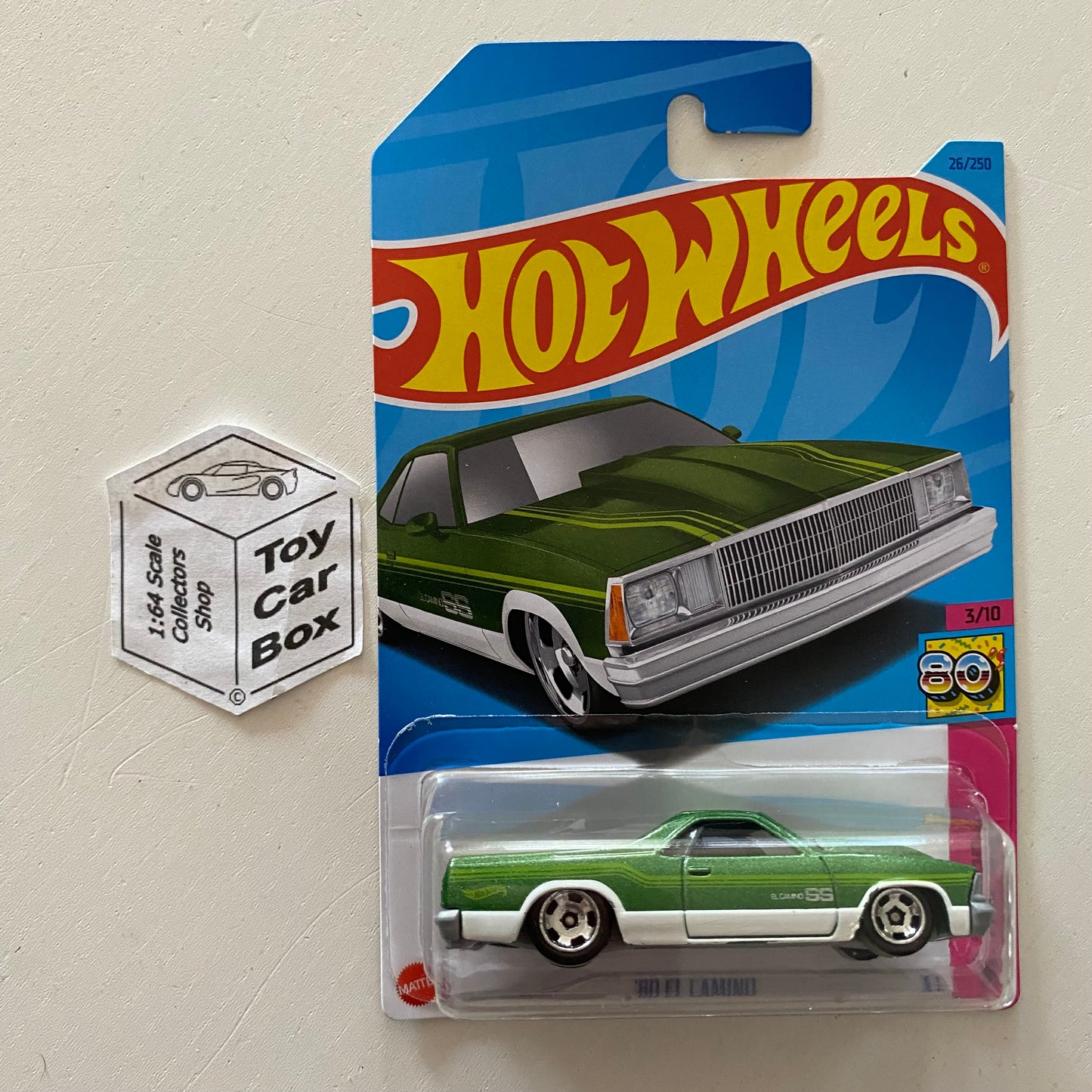 2023 HOT WHEELS #26 - ‘80 Chevy El Camino (Green #3 HW The 80s) B64