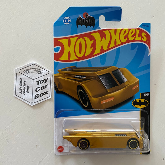 SALE - 2023 HOT WHEELS #169- Batmobile Animated Series (Gold #5 Batman Long Card) B64