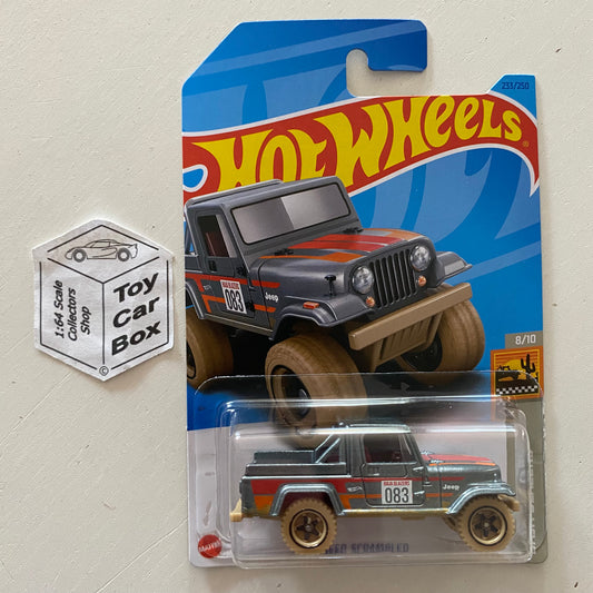 2023 HOT WHEELS #233 - Jeep Scrambler (Grey #8 Baja Blazer - Long Card) B64