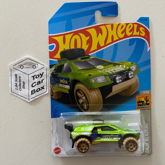 2023 HOT WHEELS #232 - Sand Burner (Green #7 Baja Blazers - Long Card) B00