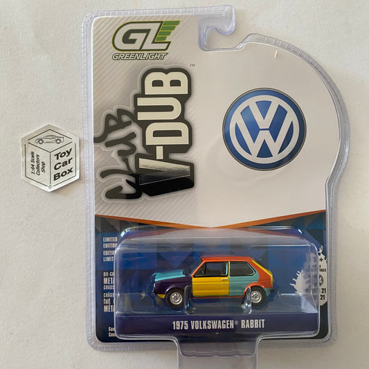 GREENLIGHT - 1975 Volkswagen Rabbit / Golf (Harlequin - Club V-Dub S 21) J38g