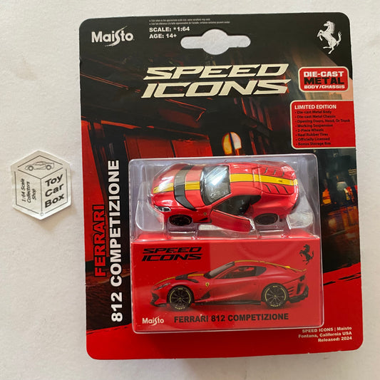 MAISTO Speed Icons - Ferrari 812 Competizione (Red - Opening Doors) J15g