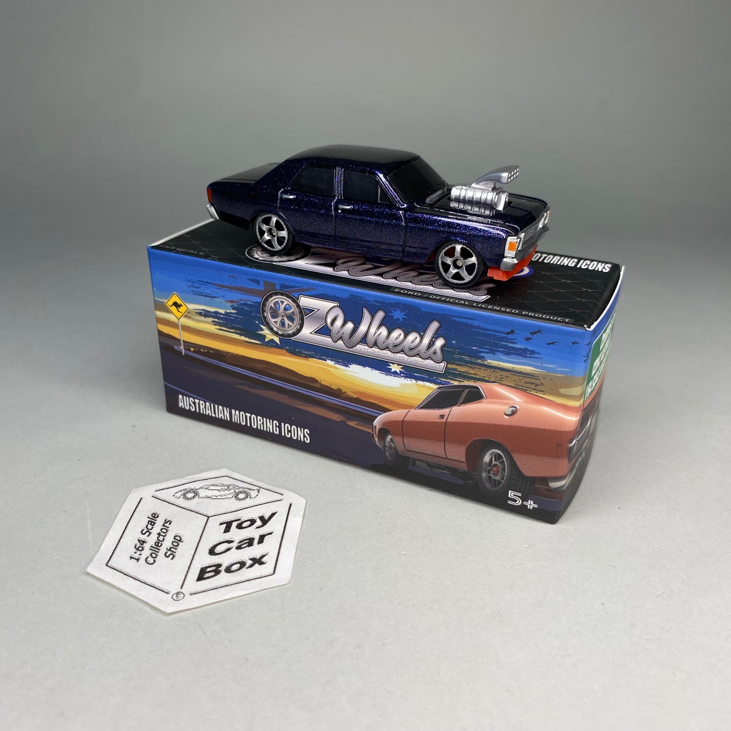 OZ WHEELS Red Bellies - Ford Falcon XW Sedan (Met. Purple - 1:64* Clutch 1) F55